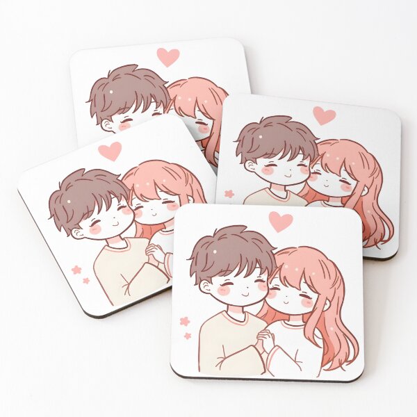 Item preview, Cute Loving Couple Cartoon Illustration designed and sold by StormVape.