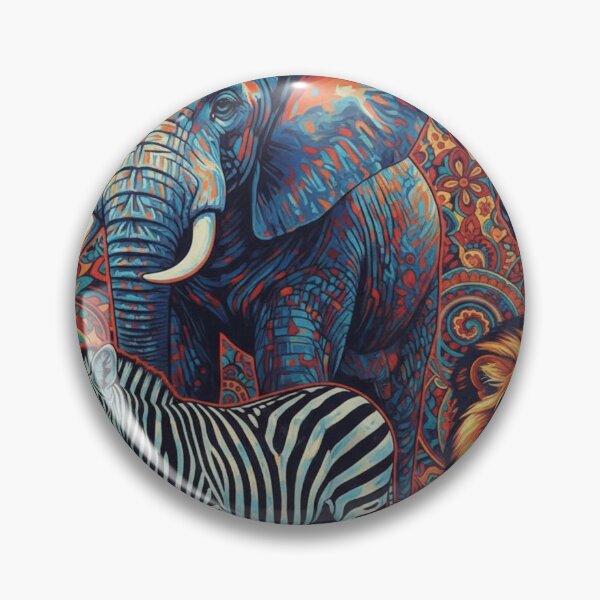 Item preview, Vibrant African Wildlife Mandala  Colorful Savanna Spirit Art designed and sold by SavannaStrikes.