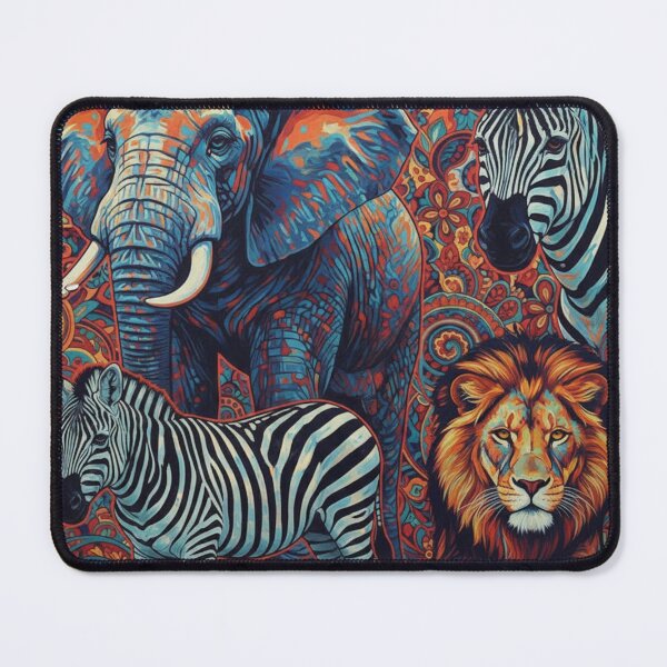 Item preview, Vibrant African Wildlife Mandala Colorful Savanna Spirit Art designed and sold by SavannaStrikes.