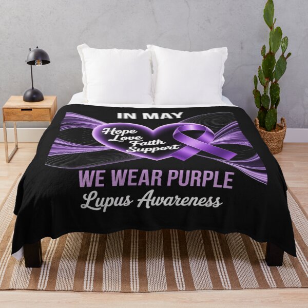 Item preview, In May We Wear Purple Lupus Awareness Month Heart Ribbon designed and sold by JessicaWalshdf.