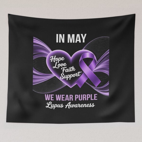 Item preview, In May We Wear Purple Lupus Awareness Month Heart Ribbon designed and sold by JessicaWalshdf.