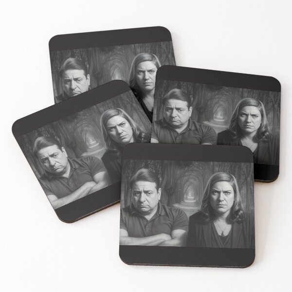 Item preview, Amy Allan & Steve DiSchiavi of The Dead Files Show Paranormal Investigation Duo | Gritty Monochrome Portrait designed and sold by PaisleyMarten.