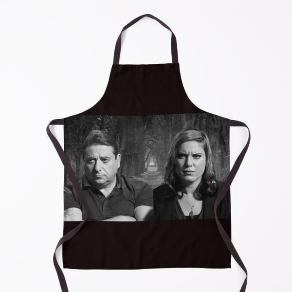 Item preview, Amy Allan & Steve DiSchiavi of The Dead Files Show Paranormal Investigation Duo | Gritty Monochrome Portrait designed and sold by PaisleyMarten.