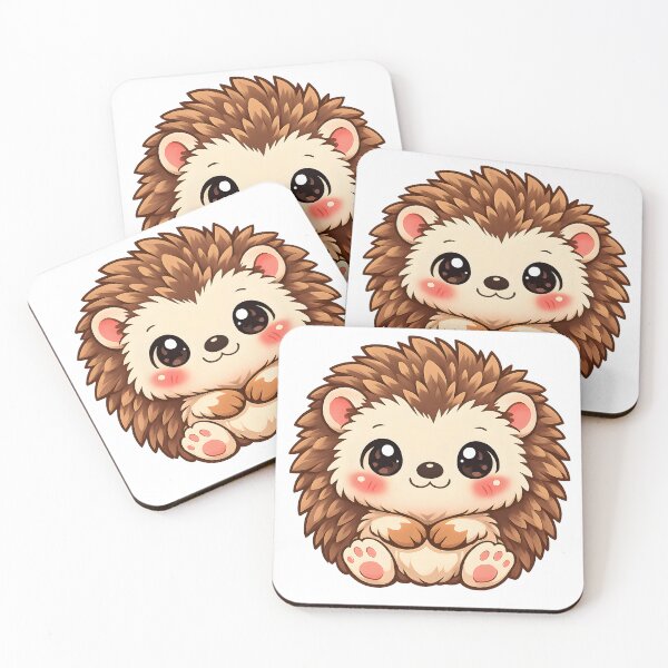 Item preview, Chibi Baby Hedgehog Cute Front Facing Cartoon Woodland MR Zgredzio designed and sold by mr-zgredzio.