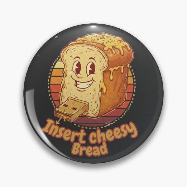 Item preview,  Insert Cheesy Bread – Funny Tech Food Pun USB Toast  designed and sold by RokaWorld.