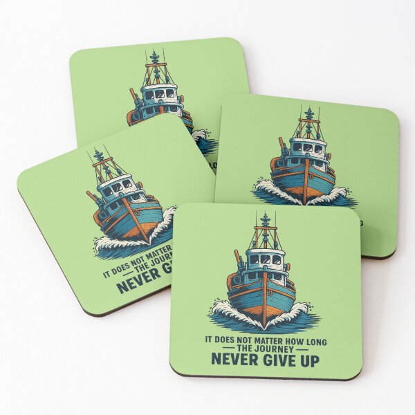 Item preview, Never Give Up Ship – Inspirational Journey & Perseverance Nautical Design designed and sold by MUKUND FASHION DESIGN.