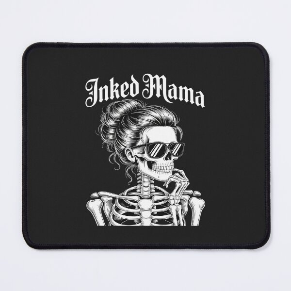 Item preview, Inked Mama Messy Bun Gothic Cute Skeleton Tattoo Mom designed and sold by JessicaWalshdf.