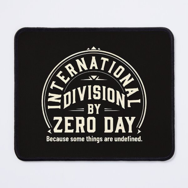 Item preview, International Division by Zero Day Design with Retro Badge and Undefined Math Humor designed and sold by SplashTastic.