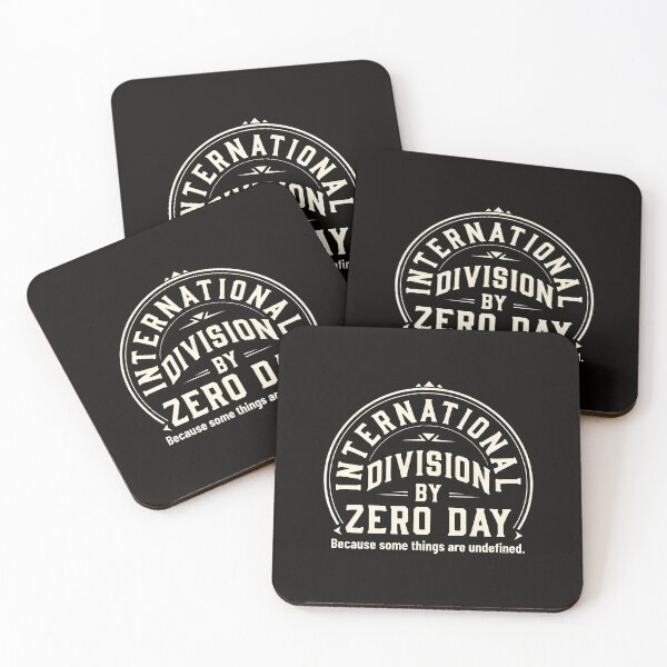 Item preview, International Division by Zero Day Design with Retro Badge and Undefined Math Humor designed and sold by SplashTastic.