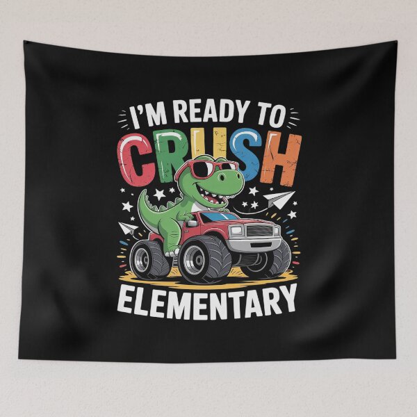 Item preview, I'm Ready To Crush Elementary Dinosaur Back To School Kids designed and sold by catsdothingz.