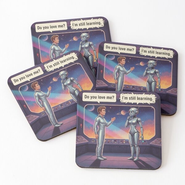 Item preview, I’m Still Learning – Funny AI Robot Relationship Design designed and sold by SloganSavvy.