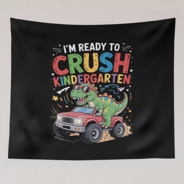 Item preview, I'm Ready To Crush Kindergarten Dinosaur Back To School Kids designed and sold by catsdothingz.