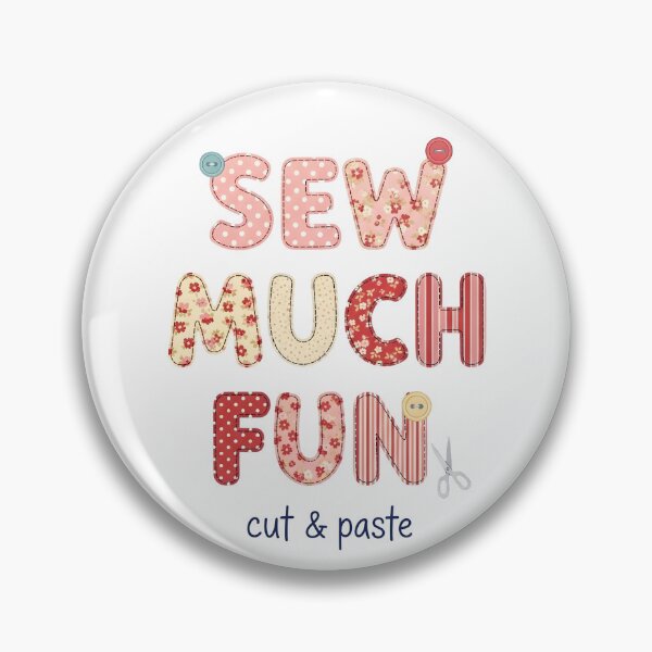 Item preview, "Sew Much Fun – Cut & Paste" Sewing & Crafting Typography Art – Quilting Fabric Crafter Design designed and sold by Luminari Creations.