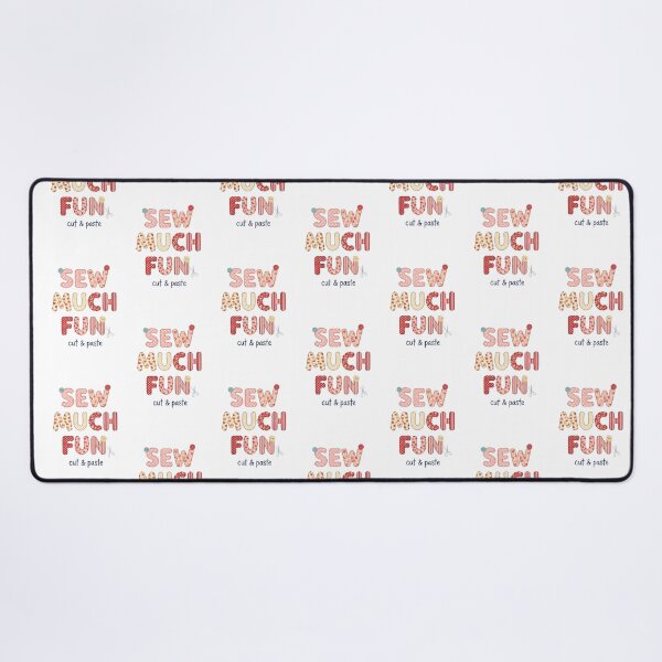 Item preview, "Sew Much Fun – Cut & Paste" Sewing & Crafting Typography Art – Quilting Fabric Crafter Design designed and sold by Luminari Creations.