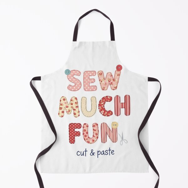 Item preview, "Sew Much Fun – Cut & Paste" Sewing & Crafting Typography Art – Quilting Fabric Crafter Design designed and sold by Luminari Creations.