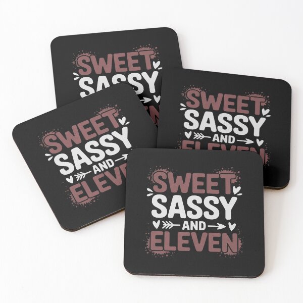 Item preview, Happy 11th Birthday Sweet Sassy & Eleven Girls 11 Years Old designed and sold by duolastgend.