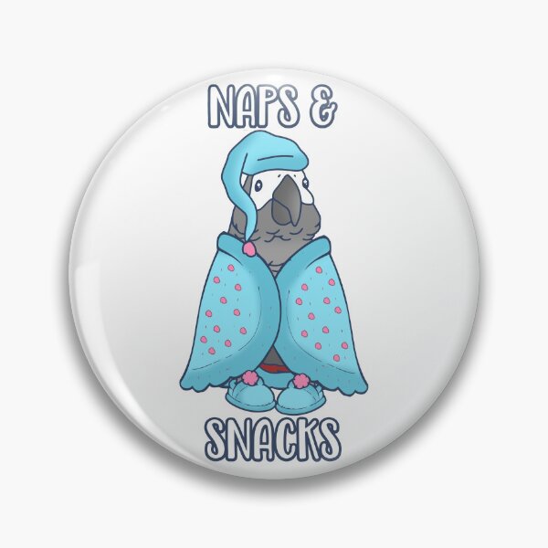 Item preview, Naps & Snacks - African Grey parrot designed and sold by FandomizedRose.