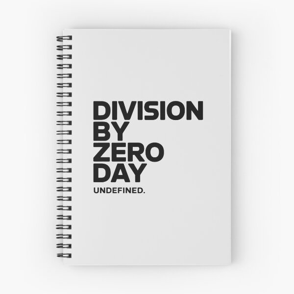 Item preview, Division by Zero Day Design with Vertical Typography and Undefined Math Humor designed and sold by SplashTastic.
