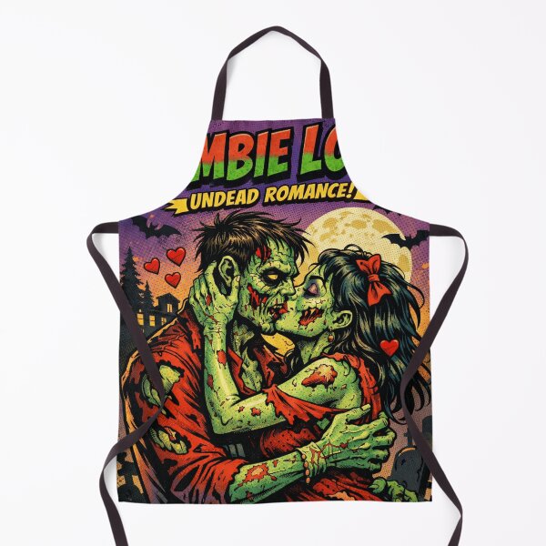 Item preview, Zombie Love Comic Art Undead Romance Illustration designed and sold by ArtificialAce.