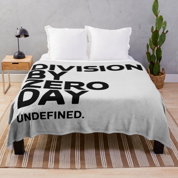 Item preview, Division by Zero Day Design with Vertical Typography and Undefined Math Humor designed and sold by SplashTastic.