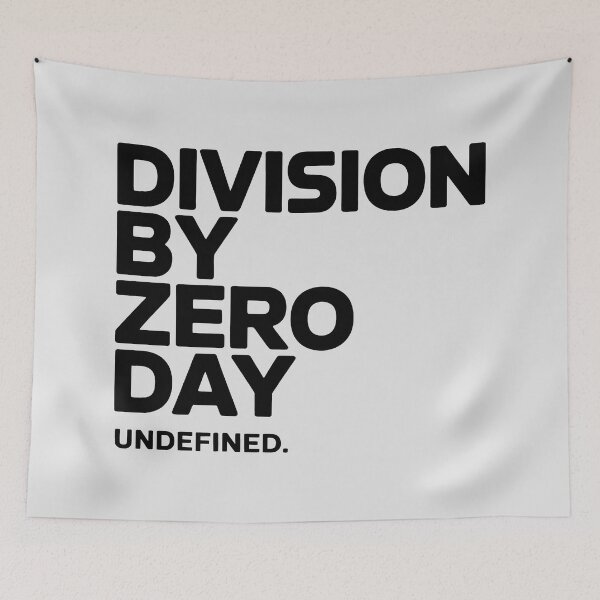 Item preview, Division by Zero Day Design with Vertical Typography and Undefined Math Humor designed and sold by SplashTastic.