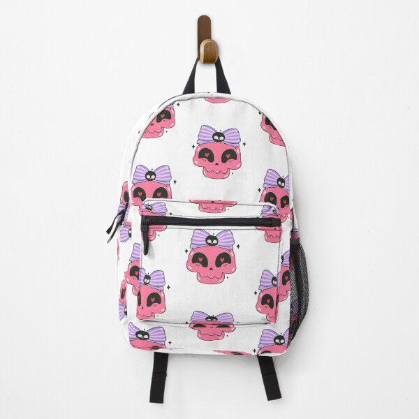 Item preview, Cute Pink Skull with Bow – Kawaii Pastel Goth Love Design designed and sold by Horrify.