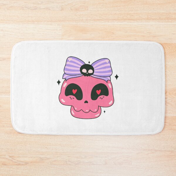 Item preview, Cute Pink Skull with Bow – Kawaii Pastel Goth Love Design designed and sold by Horrify.