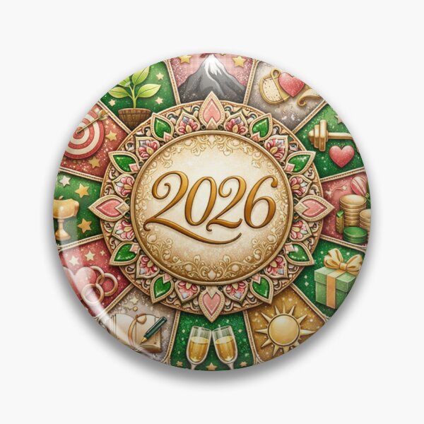 Item preview, 2026 New Year Resolution Mandala | Prosperity Goals Meditation Art designed and sold by goodcrystals.