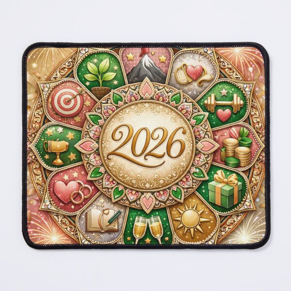 Item preview, 2026 New Year Resolution Mandala | Prosperity Goals Meditation Art designed and sold by goodcrystals.