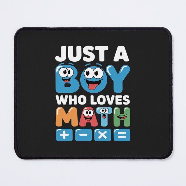 Item preview, Just A Boy Who Loves Math Cartoon Style Fun Numbers designed and sold by GaryBellcvbnb.
