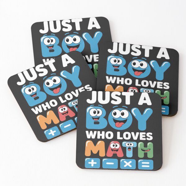 Item preview, Just A Boy Who Loves Math Cartoon Style Fun Numbers designed and sold by GaryBellcvbnb.