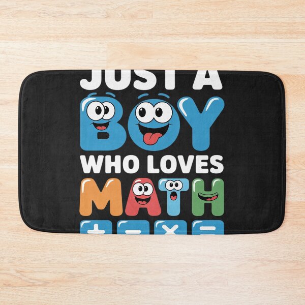 Item preview, Just A Boy Who Loves Math Cartoon Style Fun Numbers designed and sold by GaryBellcvbnb.