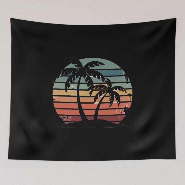 Item preview, Sunshine Summer Vibes Palm Trees Beach Retro Tropical designed and sold by catsdothingz.