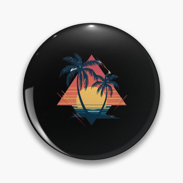 Artikelvorschau, Sommerfeeling, Sonnenuntergang, Palmen, Strand, Retro-Tropensommer entworfen und verkauft von catsdothingz.