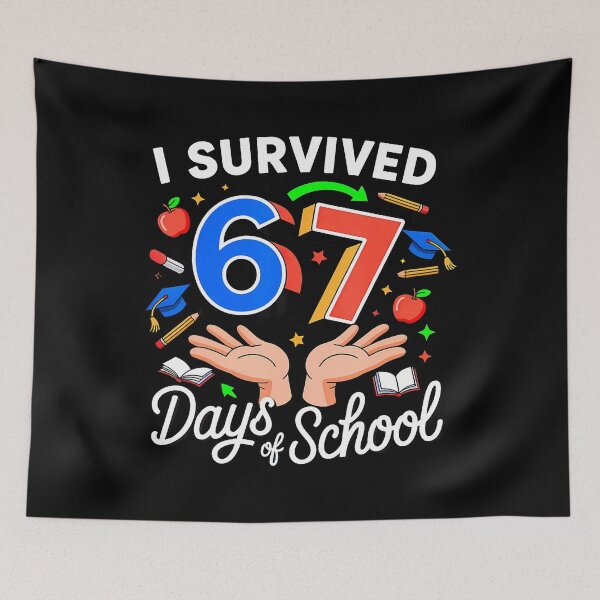Item preview, I Survived 67 Days Of School Six Seven 6 7 Meme designed and sold by arzateiosumn.