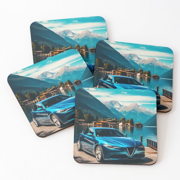 Item preview, Italian performance car reflecting mountains and summer sky designed and sold by RevUpDesign.