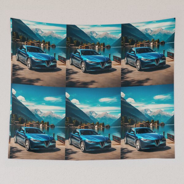 Item preview, Italian performance car reflecting mountains and summer sky designed and sold by RevUpDesign.