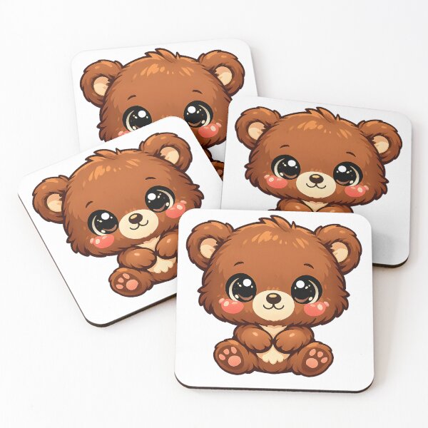 Item preview, Chibi Baby Brown Bear Cute Front Facing Cartoon Cub MR Zgredzio designed and sold by mr-zgredzio.