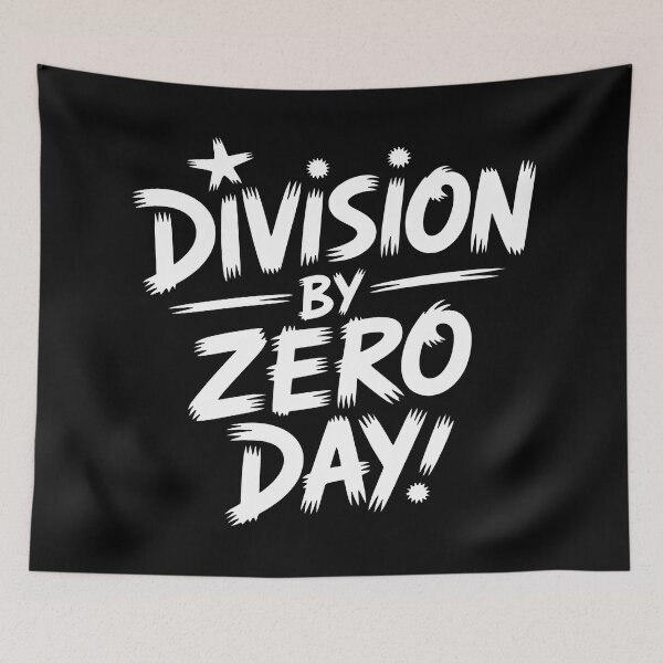 Item preview, Division by Zero Day Design with Bold Typography and Playful Mathematical Humor designed and sold by SplashTastic.