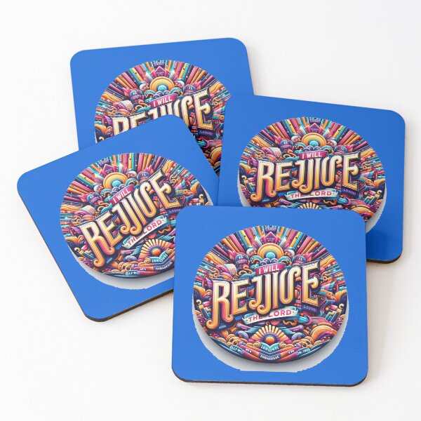 Item preview,  I Will Rejoice in the Lord – Joyful 3D Christian Praise Label (Habakkuk 3:18) ,  designed and sold by PaintMeWorld.