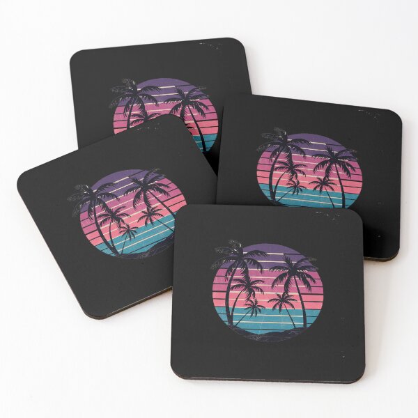 Item preview, Tropical Hawaiian Palm Tree Vaporwave Hawaii Beach  designed and sold by catsdothingz.
