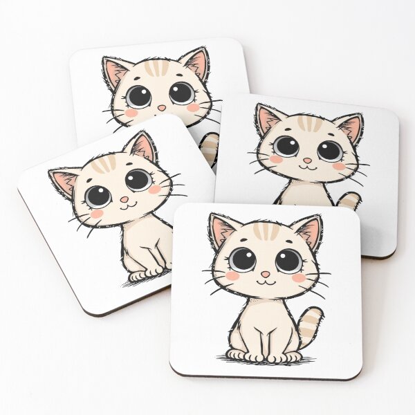 Item preview, Kawaii Big-Eyed Kitten | Adorable Sweet Baby Cat Illustration designed and sold by SlomianyPisarz.