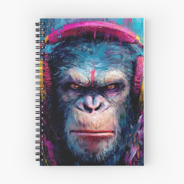 Item preview, Stylish Dj Monkey Gloomy Ape With Headphones Art designed and sold by GrinGalore.