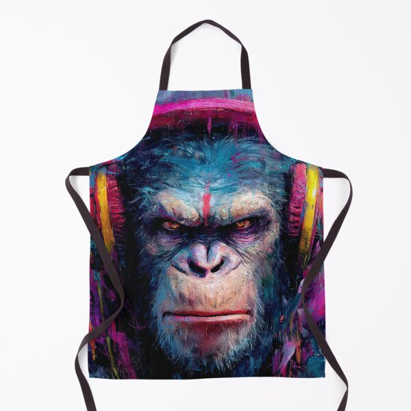 Item preview, Stylish Dj Monkey Gloomy Ape With Headphones Art designed and sold by GrinGalore.