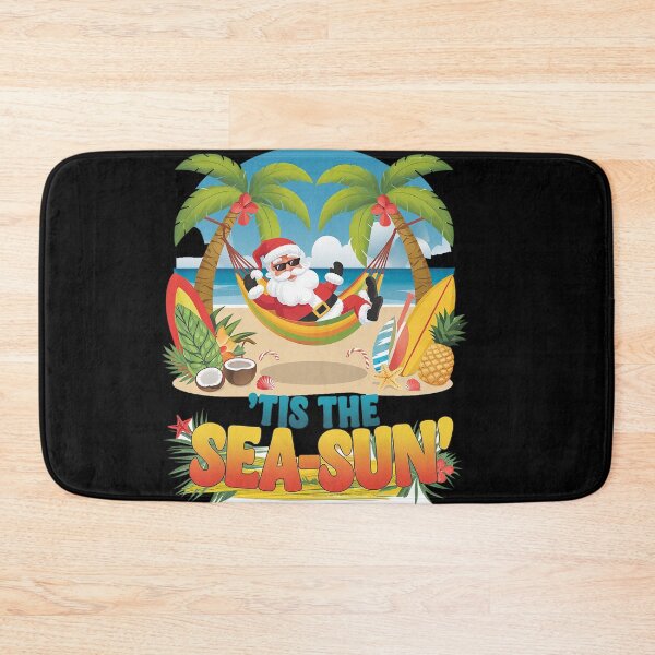Item preview, Tis The Sea Sun Christmas In July Santa Beach Summer  designed and sold by catsdothingz.