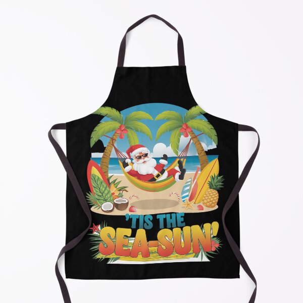 Item preview, Tis The Sea Sun Christmas In July Santa Beach Summer designed and sold by catsdothingz.