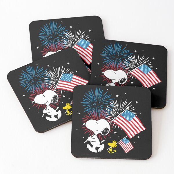 Item preview, Peanuts Snoopy And Woodstock American Flags ,Fireworks  designed and sold by AronWade.