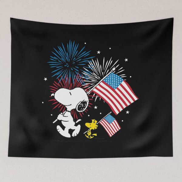 Item preview, Peanuts Snoopy And Woodstock American Flags ,Fireworks  designed and sold by AronWade.