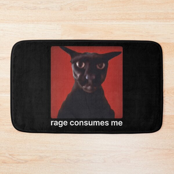 Item preview, Rage Consumes Me Evil Larry Cat Meme designed and sold by Eh Plus Designs.