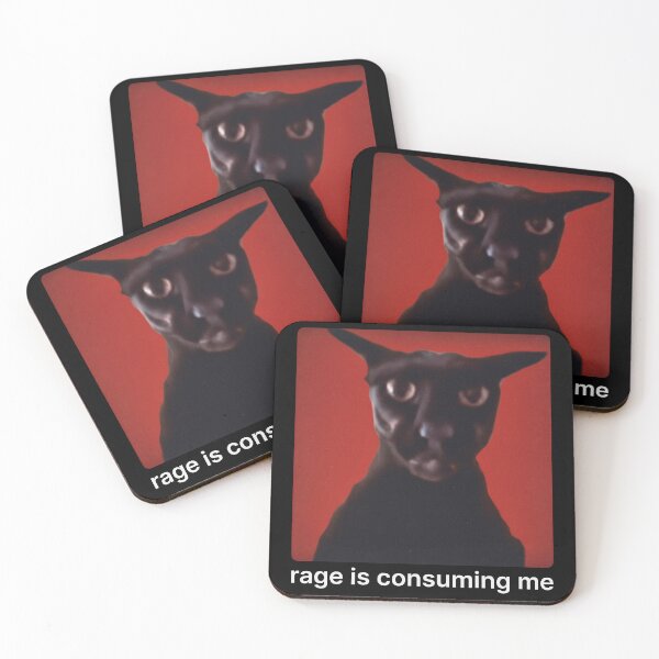 Item preview, Rage is Consuming Me - Evil Larry Cat Meme designed and sold by Eh Plus Designs.